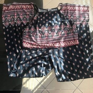 Charlotte Russe Size L Crop Top/ Size M Pant Set